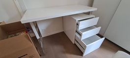 Bureau pfister laqué blanc