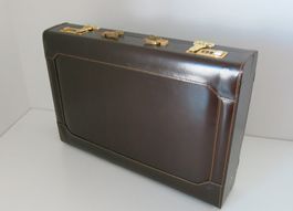 Presto Leder Aktenkoffer, Handgriff fehlt, Vintage