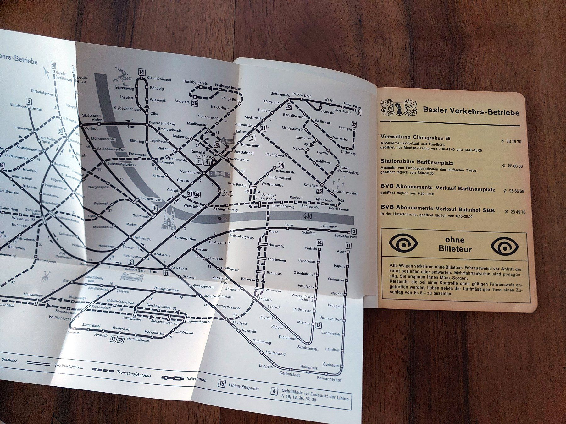 Libri: BVB Fahrplan 1972/73 – Usato da Schönenwerd venduto da Steidi 1