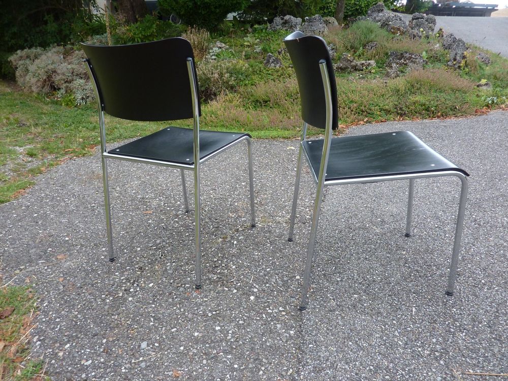 2 Stühle Dietiker ATRIO Seminarstühle Holzstühle stapelbar 2