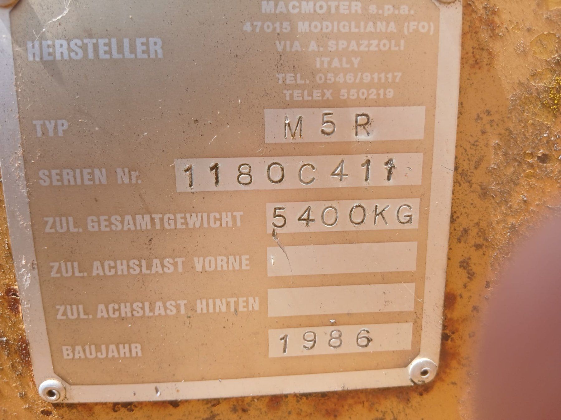 Escavatori: Pneubagger Macmoter M5R 5,0t – Usato da Egg SZ venduto da kombi83 5