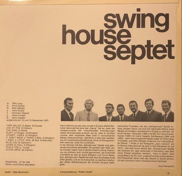 Dischi in vinile: The Swinghouse Septet – Usato da Grüningen venduto da dptal1898 1