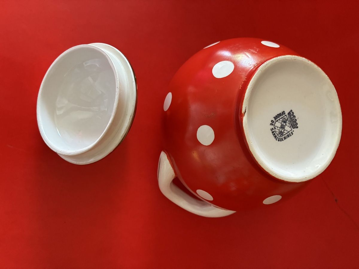 Zuckerdosen: Zuckerdose gross getupft Vintage – Gebraucht aus Lengnau BE von Warmbrodt 1