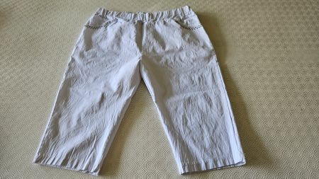 Pantaloni bianchi estivi tg.4XL (vestono XL/XXL) mix viscosa