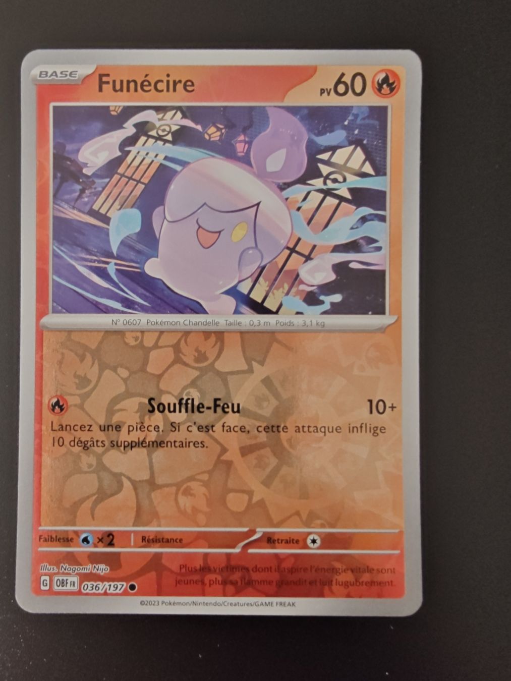 Pokémon Sammelbilder & Trading cards: Funécire Reverse (036/197) Flammes Obsidiennes - OBF fr – Gebraucht aus Cormondreche von pajojo