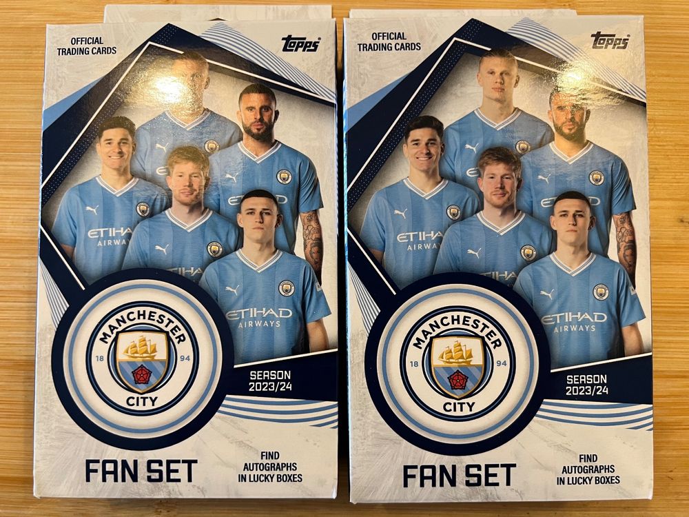 2x Topps Fan Set 2023/24 Manchester City Box ovp sealed Kaufen auf