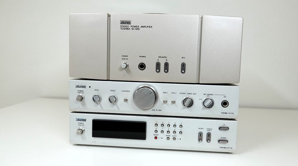 Toshiba Aurex mini System 12 Anlage SC-M12 Endstufe, SY-C12, ST-T10 - serviced