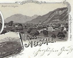 5.X.1897 Litho/4-Bild Gruss aus Netstall