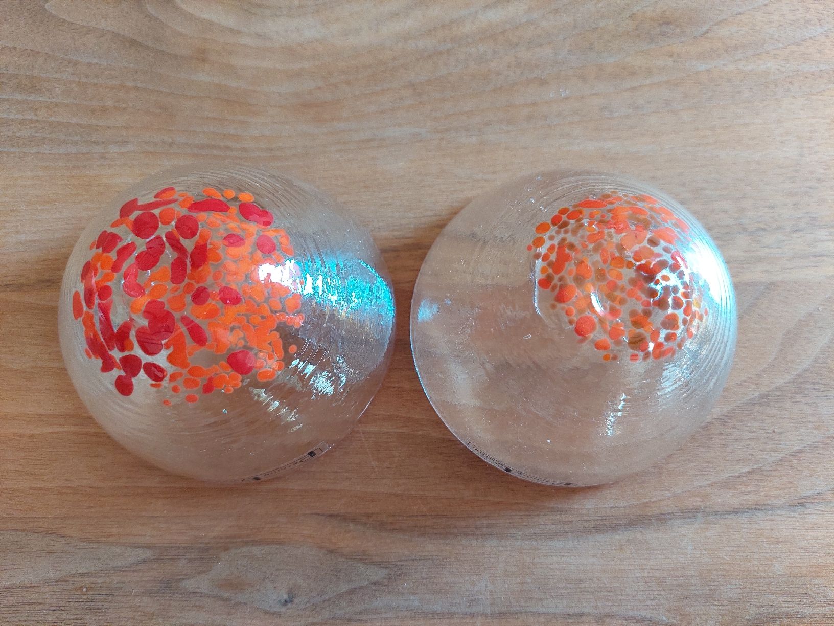 Ciotole: 2 Pernille Bülow Schälchen, Glas, Orange, Dänisch Design – Usato da Brunnen venduto da Livianda 3