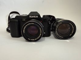 Kit Reflex Konica FS-1 + Hexanon 50mm f/1.7 + 135mm f/3.5