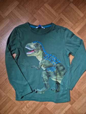 Langarmshirt Dinosaurier Motiv grün Gr. 128