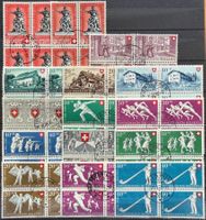 4er Blocks Pro Patria gest. ab 1940 SBK 955.- ab 0.50