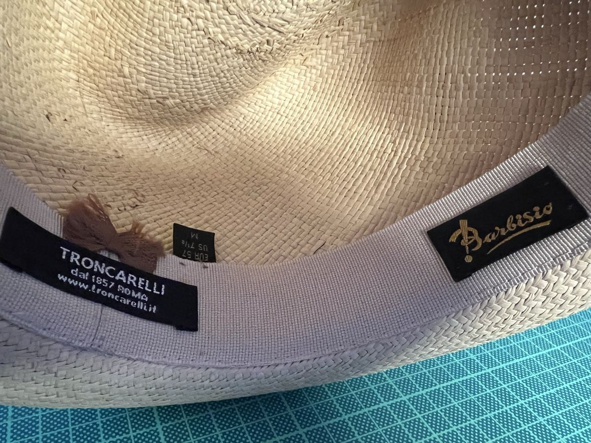 Chapeaux, bonnets & casquettes: Strohhut Homburger Troncacrelli Barbisio Gr. 57  – D'occasion à Reiden par HerrJacques 4
