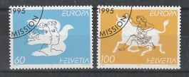 SUISSE 1995 - Timbres Europa . Oblitérés.