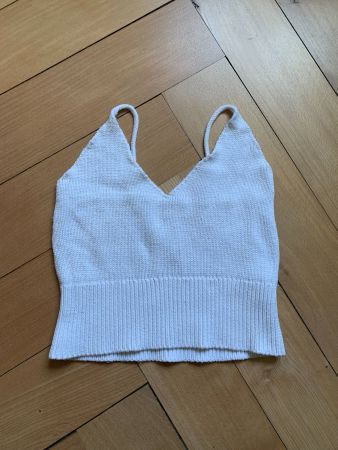 Cropped Stricktop weiss - XS