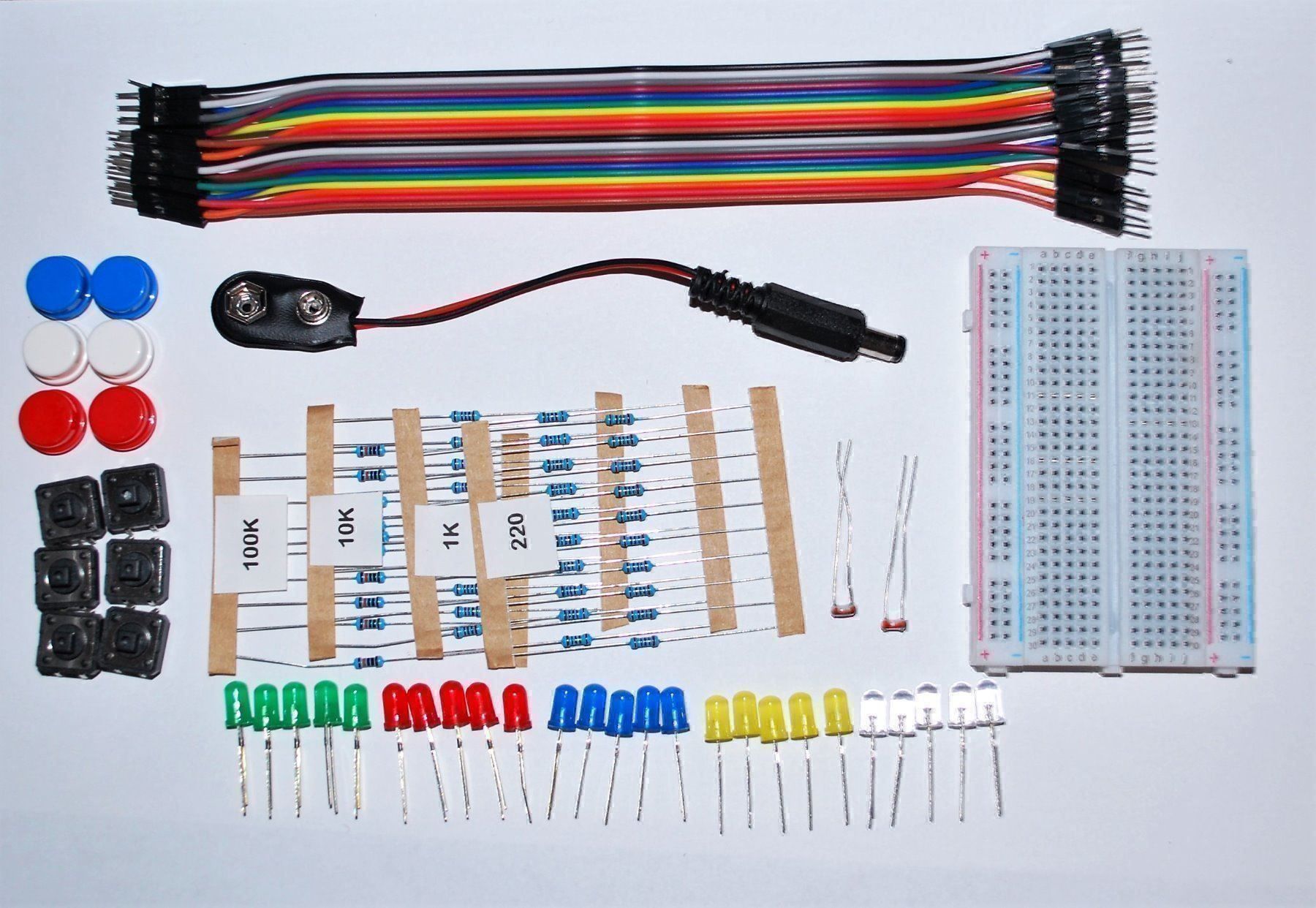 Elektronikbauteile: Raspberry PI /Arduino Mini Starter Kit mit LEDs, Breadboard. – Neu und originalverpackt aus Geroldswil von