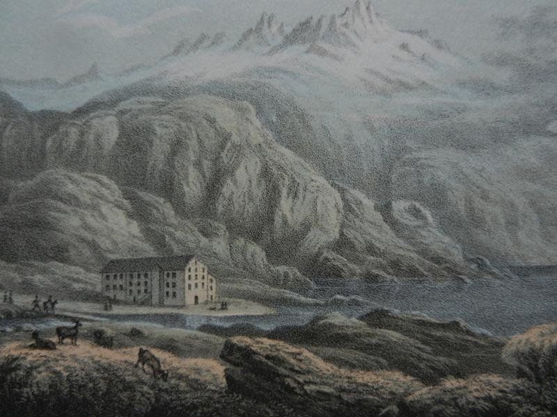 Incisioni: Grimsel getönte Lithographie – Usato da Risch venduto da Rischli15 2