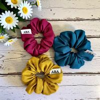 Scrunchies - (3 Stück) - Einfarbigen Handgemachte, Neu!