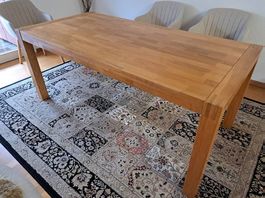 Tisch Esstisch Wohnzimmertisch Eiche massiv lasiert 90x180cm