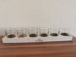 6er Set Teelichthalter, Glas, TOLLER ZUSTAND