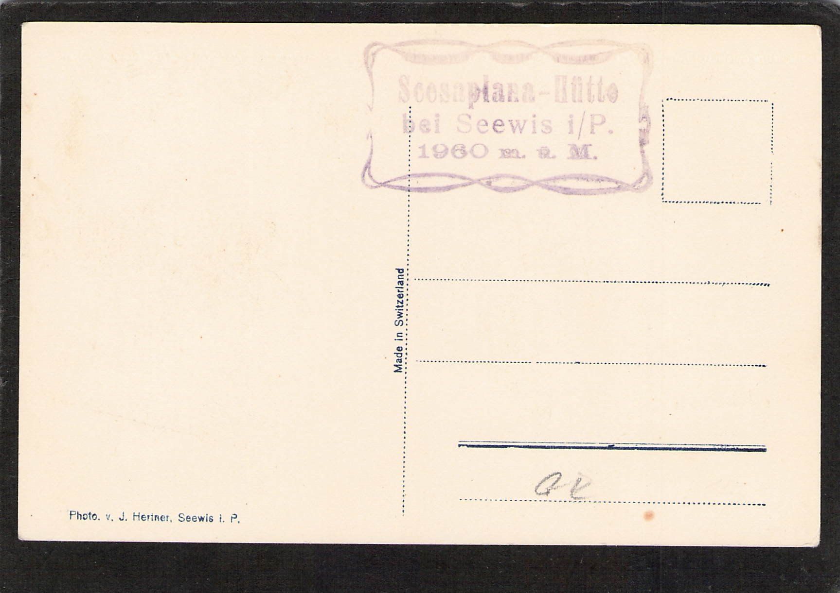 Cartoline postali: Scesaplana GR , Seewis i/P – Usato da Reichenburg venduto da Pipo-67 1