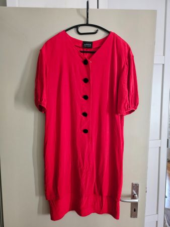 Seidenkleid rot, AKRIS, Vintage, Grösse S