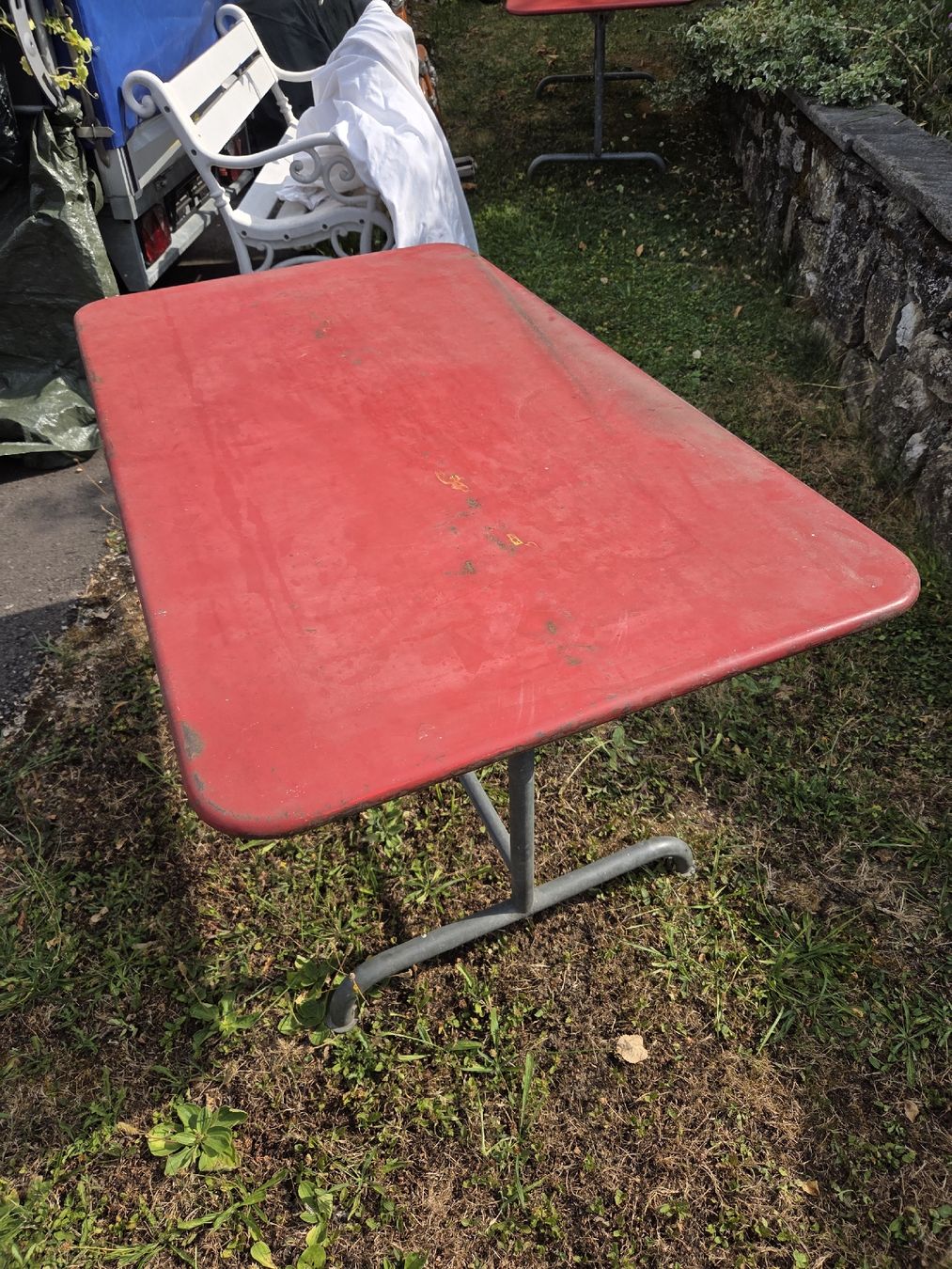 Bigla Tables: 2 Stk Metalltische "Bigla" / 1960 – D'occasion à Burg im Leimental par Spuma87 3
