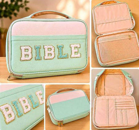 Bibeltasche «BIBLE» in Mint und Rosa