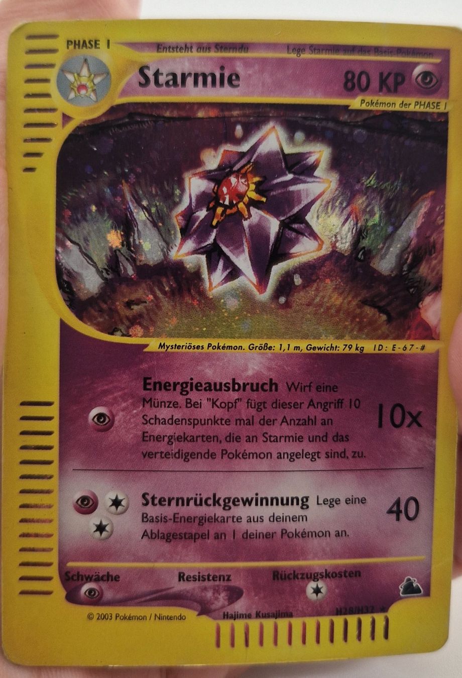 Pokémon Carte collezionabili: Starmie H28 Skyridge – Usato da Wettingen venduto da Pie1580 6