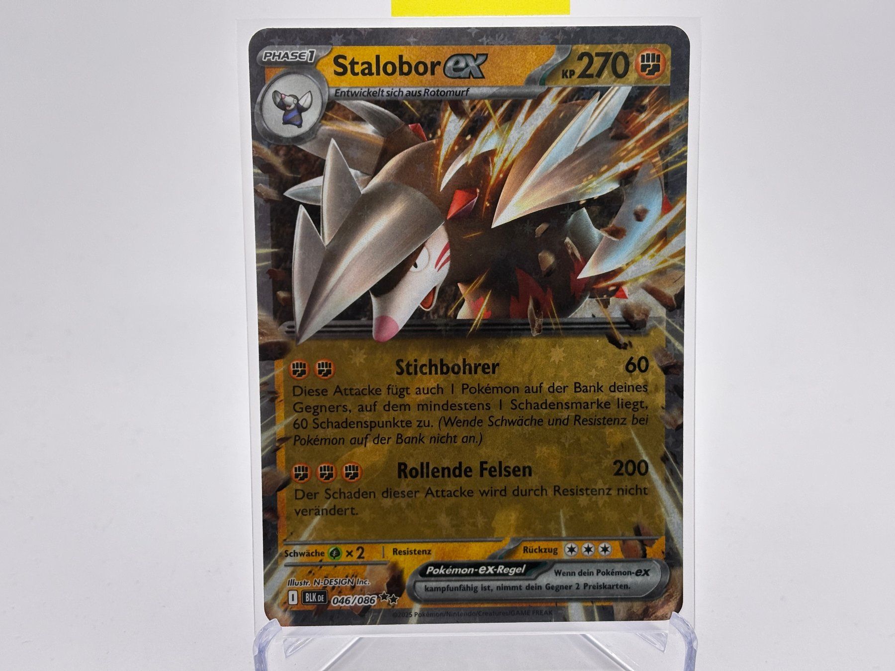 Pokémon Sammelbilder & Trading cards: Schwarze Blitze - Stalobor ex  (BLK 46) - DE – Neu (gemäss Beschreibung) aus Allschwil von Bullach