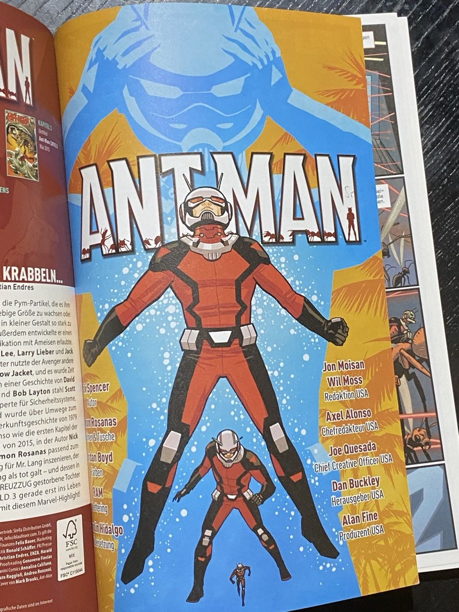 Fumetti: Ant-Man Marvel Comic August 2015 - Top Zustand! – Usato da Zuerich venduto da SonderArt-Wertgut 1