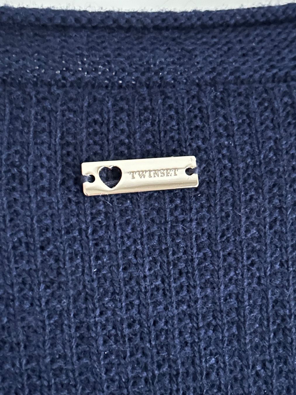 Twinset Pulls & Sweat-shirts: Warmer edler Strickpullover Wolle blau von TWINSET – Neuf (Voir description) à Bern par Smile-2707
