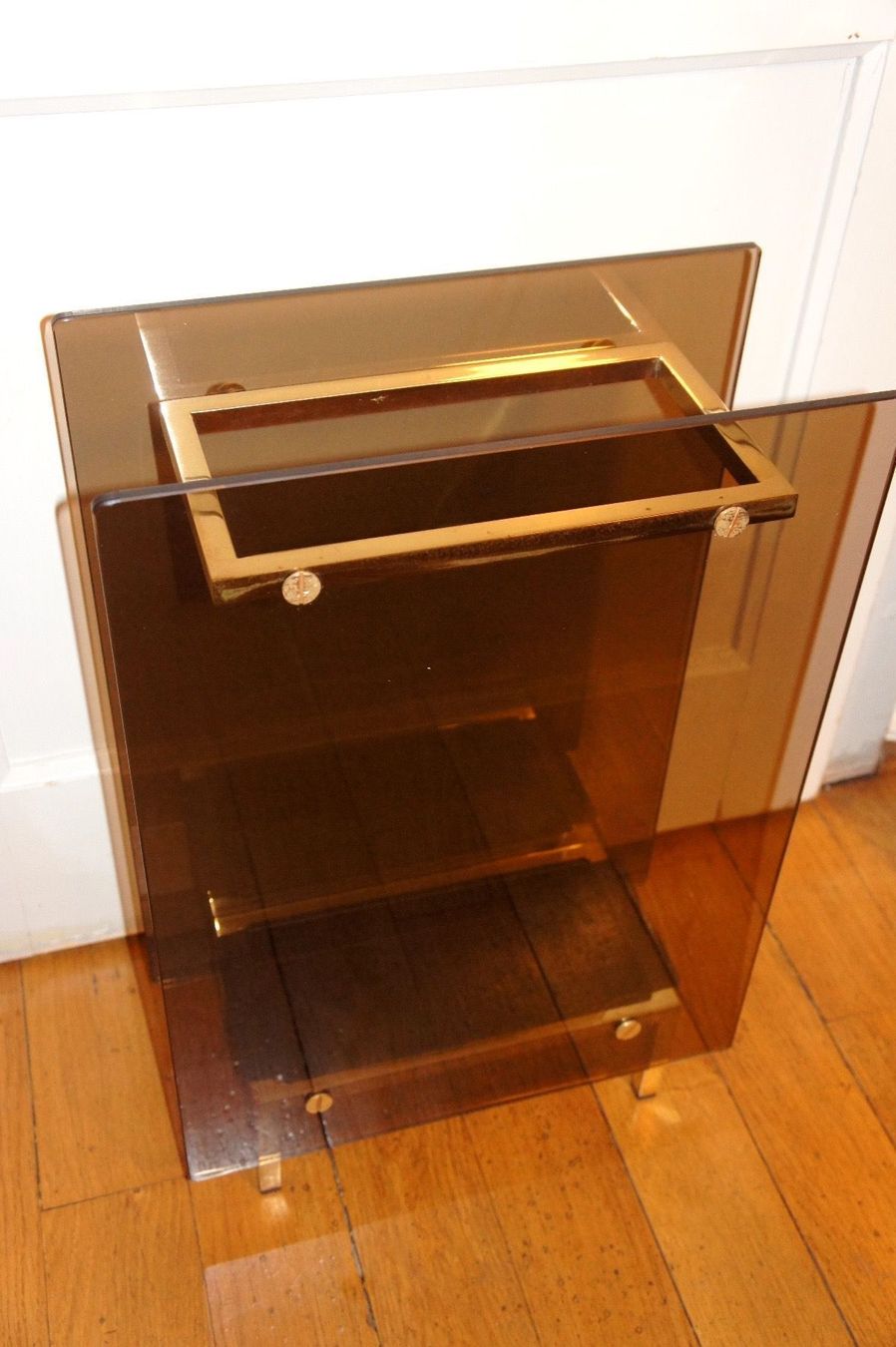 Altri mobili per ufficio: Design Regenschirmständer Messing Glas – Usato da Lugano venduto da lussy1717 5