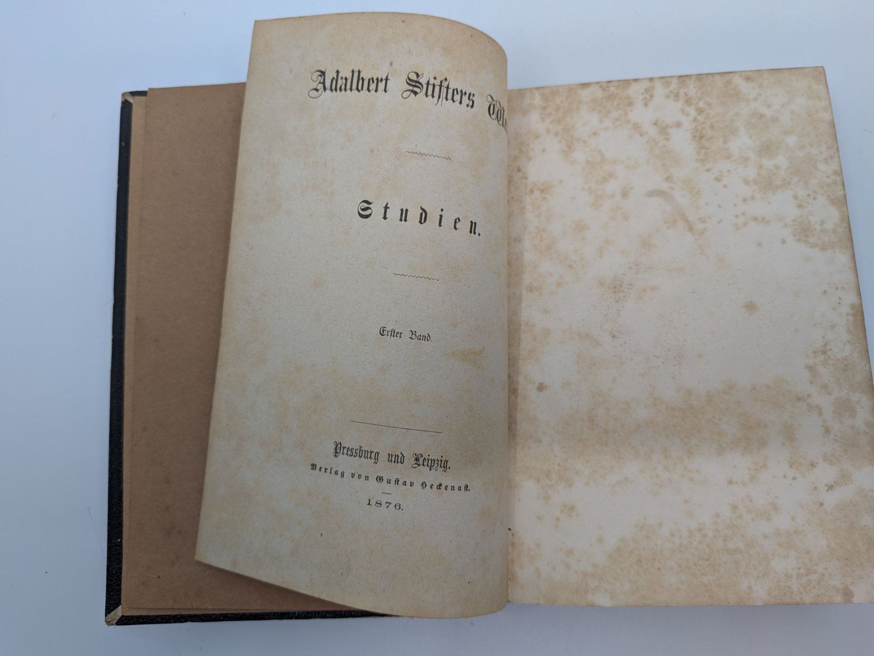 Libri: Antikes Buch Adalbert Stifter Studien 1. Band 1876 – Usato da Emmen venduto da magelan 1