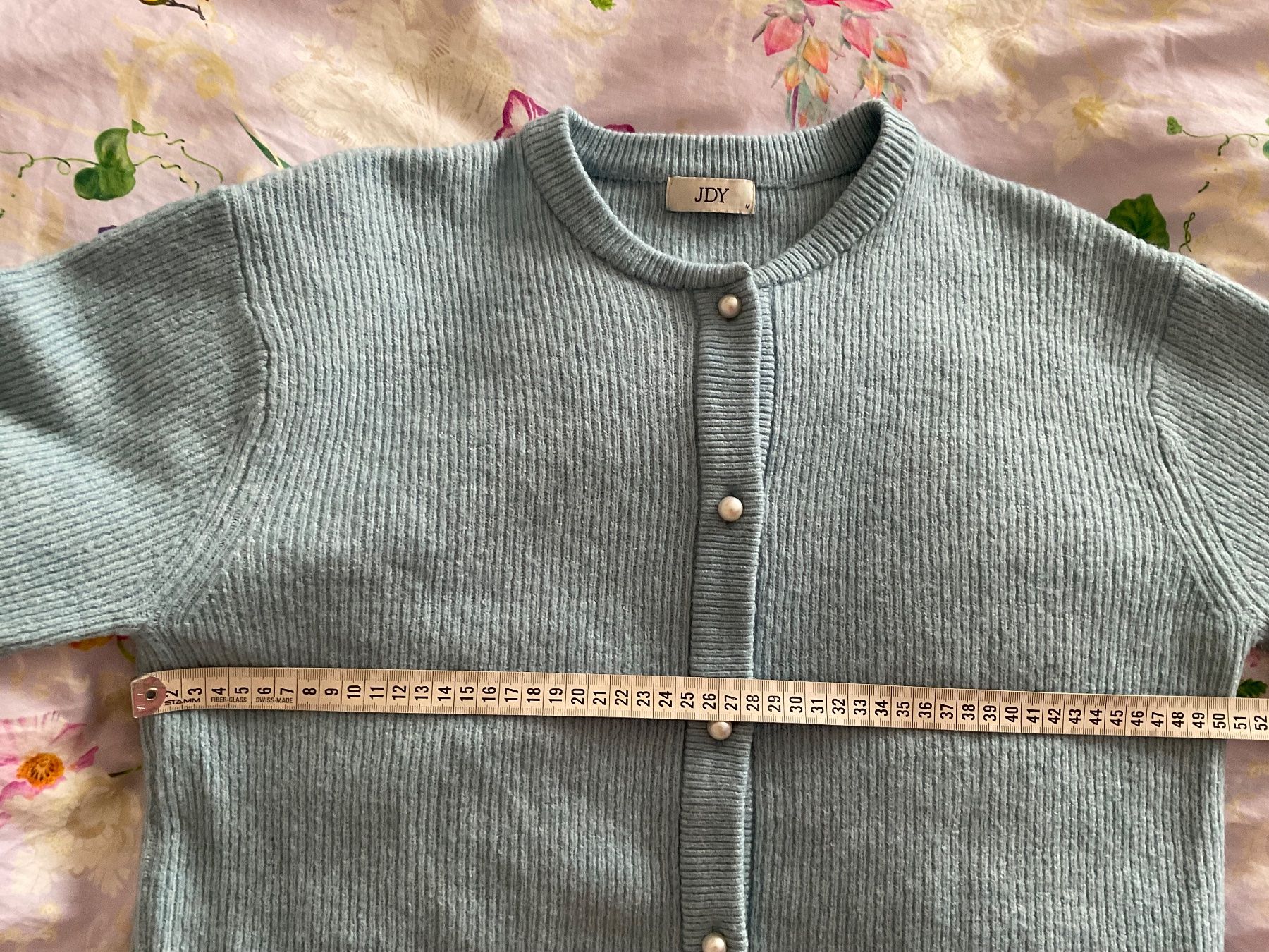 Giacche: JACQUELINE DE YONG Strickjacke Gr M hellblau – Nuovo (secondo la descrizione) da Urdorf venduto da alda02 4