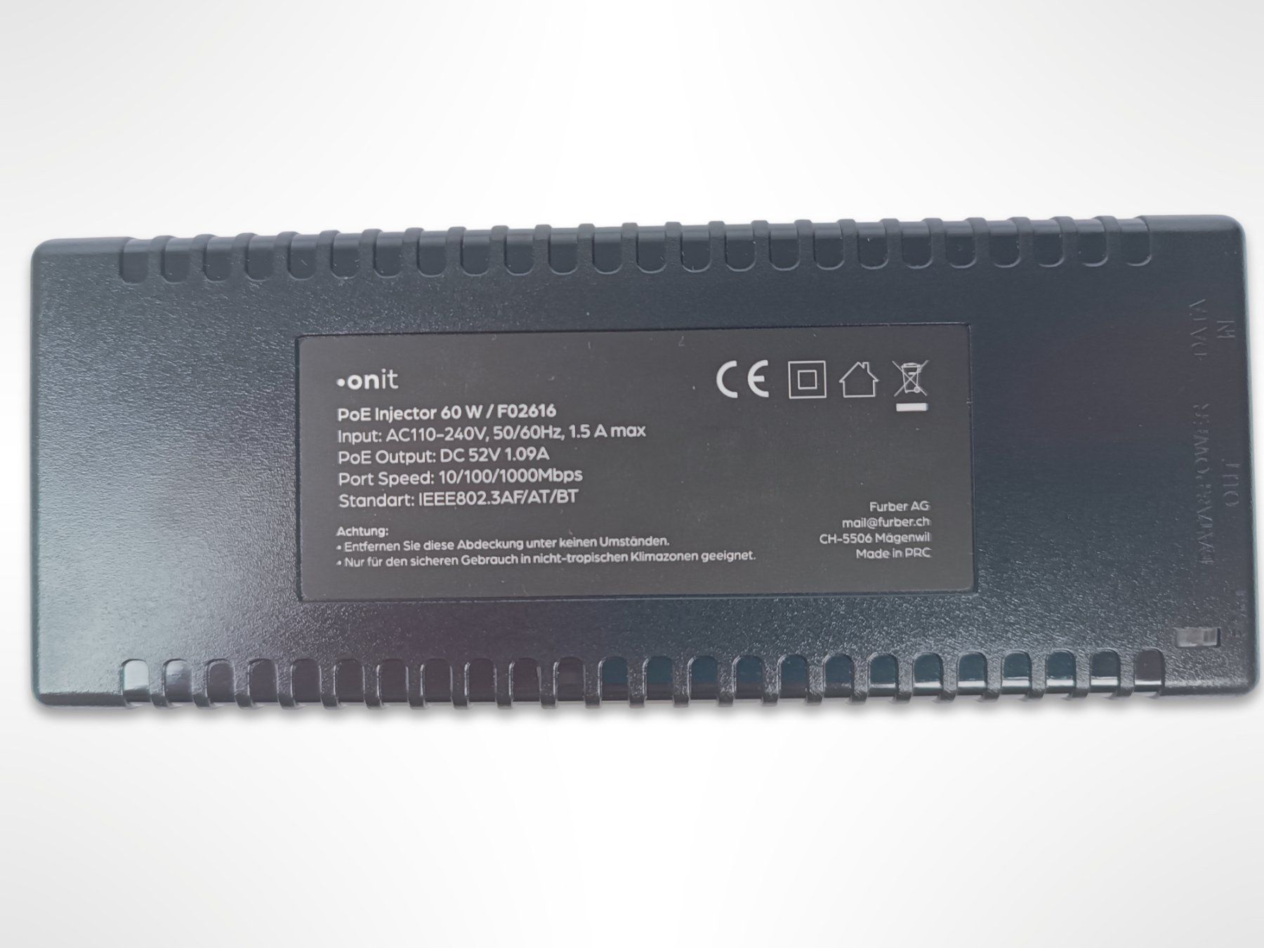 Unità & Adattatore: ONIT PoE++ Injector 60W / 1000Mbps – Usato da Suhr venduto da Restwert_Suhr 3