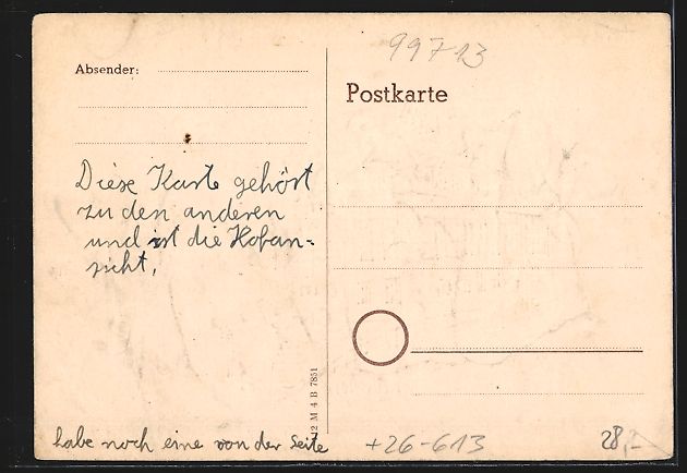 Cartoline postali: Handgemalt: Straussberg i. Thür., Genes – Usato da Berlin venduto da bartko-reher 1