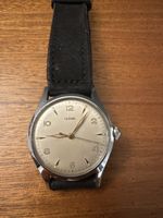 Armbanduhr Terval mechanisch silberfarben mit Lederband