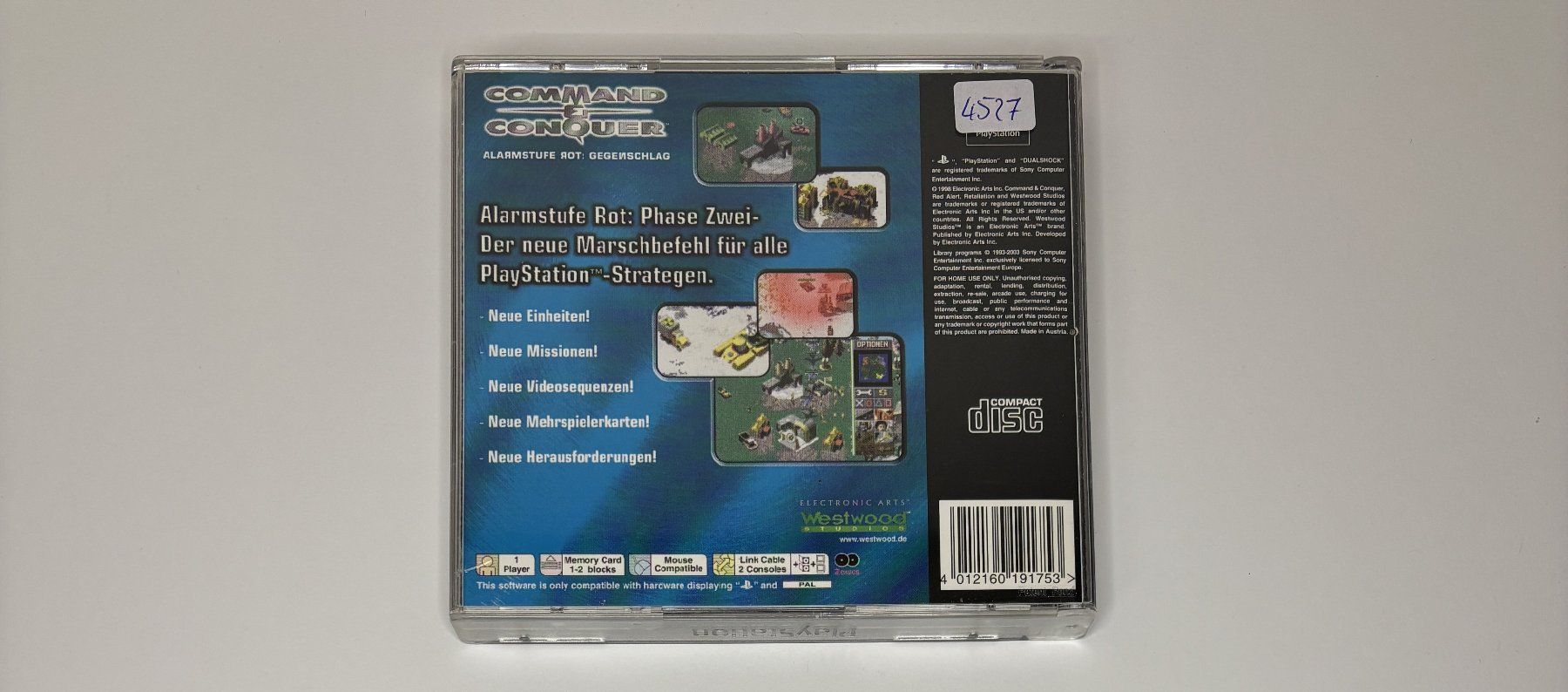 Spiele: PS1 - Command & Conquer Alarmstufe Rot: Gegenschlag – Gebraucht aus Allschwil von Bullach 2