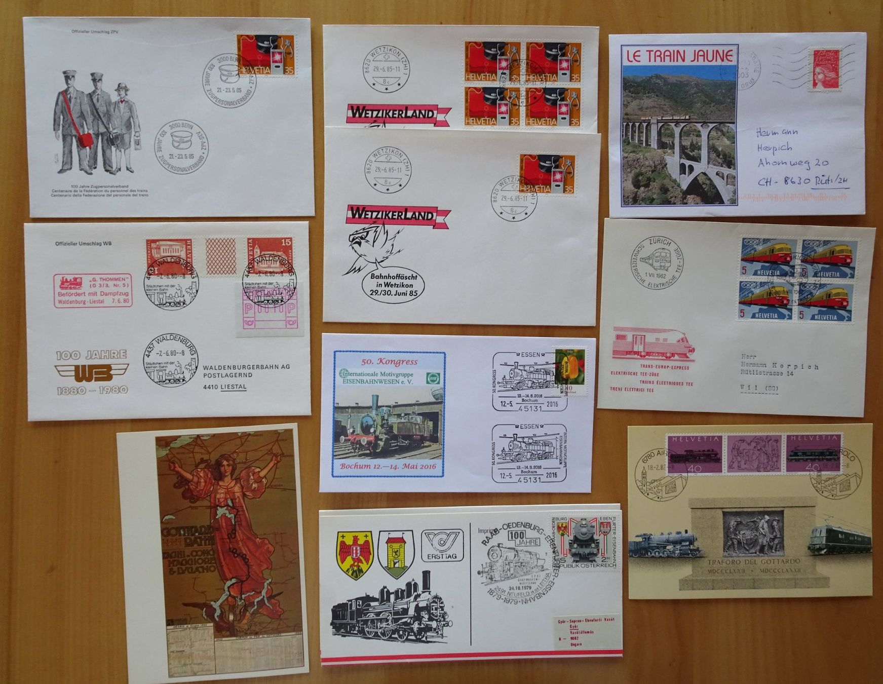 Tutti i francobolli: Briefmarken / Belege Eisenbahn – Usato da Feldbrunnen venduto da MarcusSO 1