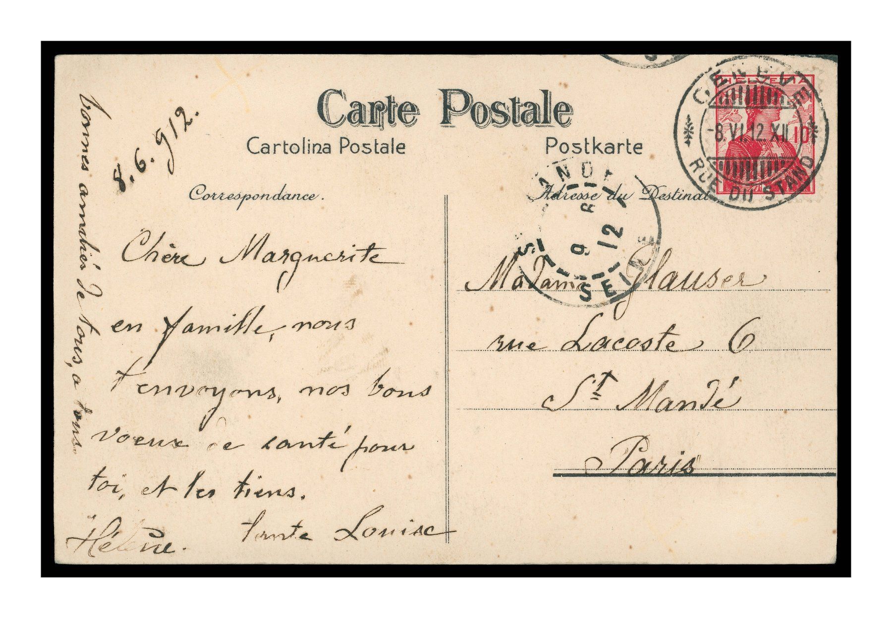 Ansichtskarten: POUR LES CRÊCHES - 1912 – Gebraucht aus Onex von Lagorel01 1