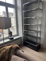 Elegantes Regal, Chrom, Glas und Schwarz, Top Zustand!