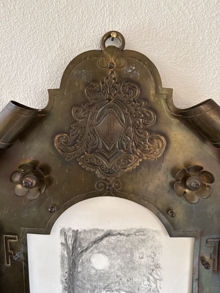 Cornici: Messing Bilderrahmen antik mit sign Litho Paris massiv – Usato da Basel venduto da Joshy03