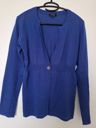 Damen Cardigan blau mit Kaschmir Grösse S