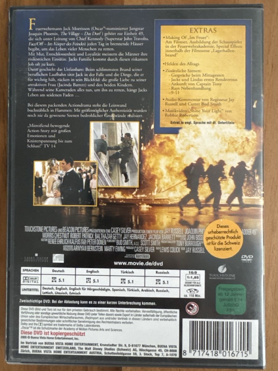 Tutti i DVDs: Im Feuer DVD Joaquin Phoenix  John Travolta – Usato da Zürich venduto da Smarties13 2