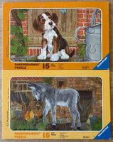 Puzzles, Ravensburger, 2 Stück mit Hund und Esel