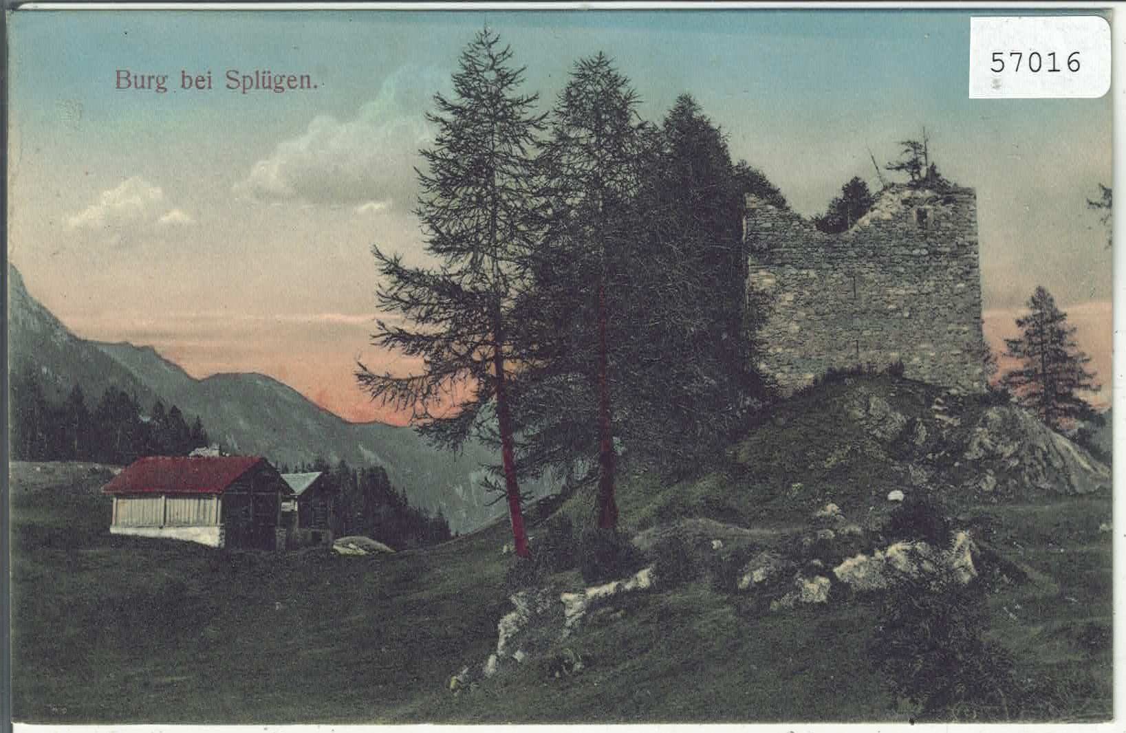 Cartoline postali: Burg bei Splügen - Litho – Usato da Ettingen venduto da Kartenplanet