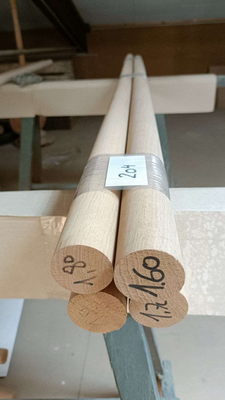 Holzartikel: 4 Stk. Handlauf Rundstab Eiche D: 45 mm Los 204 – Neu (gemäss Beschreibung) aus Sulgen von Wag0815 1