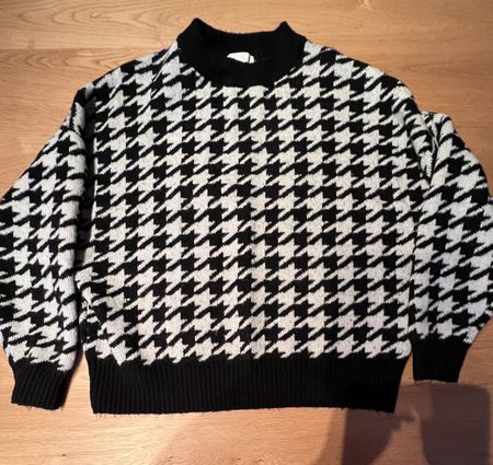 H&M Pullover mit Hahnentrittmuster, Gr. L