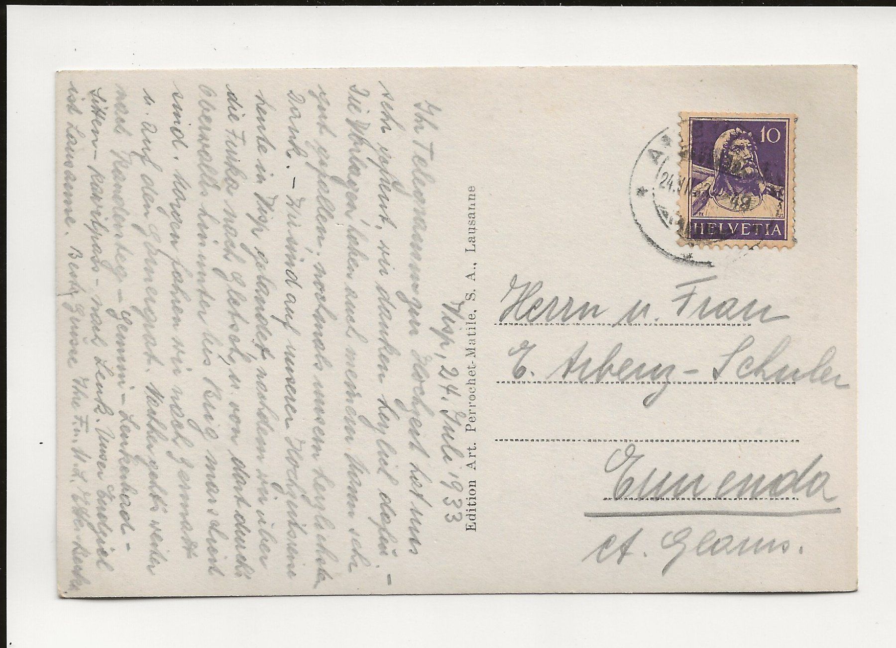 Cartoline postali: AK 1933 Visp mit Kirchen – Usato da Greifensee venduto da 315WDO 1